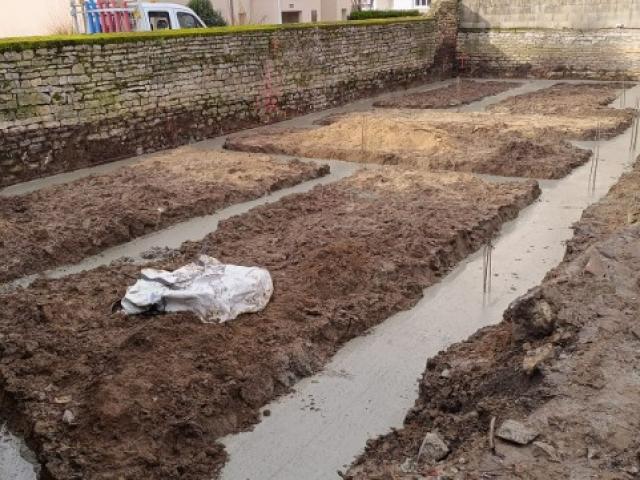 Réalisation fondation avec un vide sanitaire chantier Chalon-sur-Saône