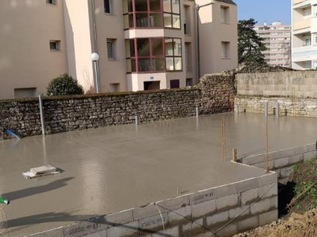 Réalisation fondation avec un vide sanitaire chantier Chalon-sur-Saône